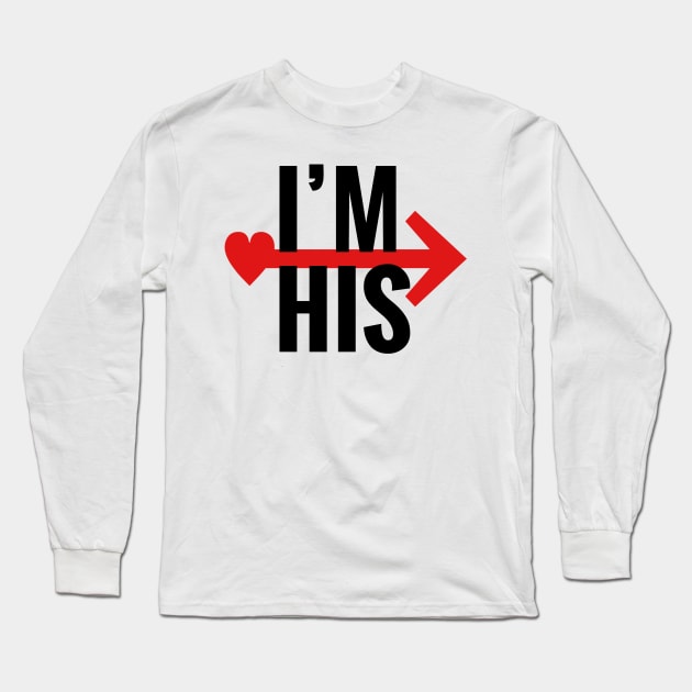 I'm His RIGHT Arrow White Couple Matching Long Sleeve T-Shirt by faiiryliite